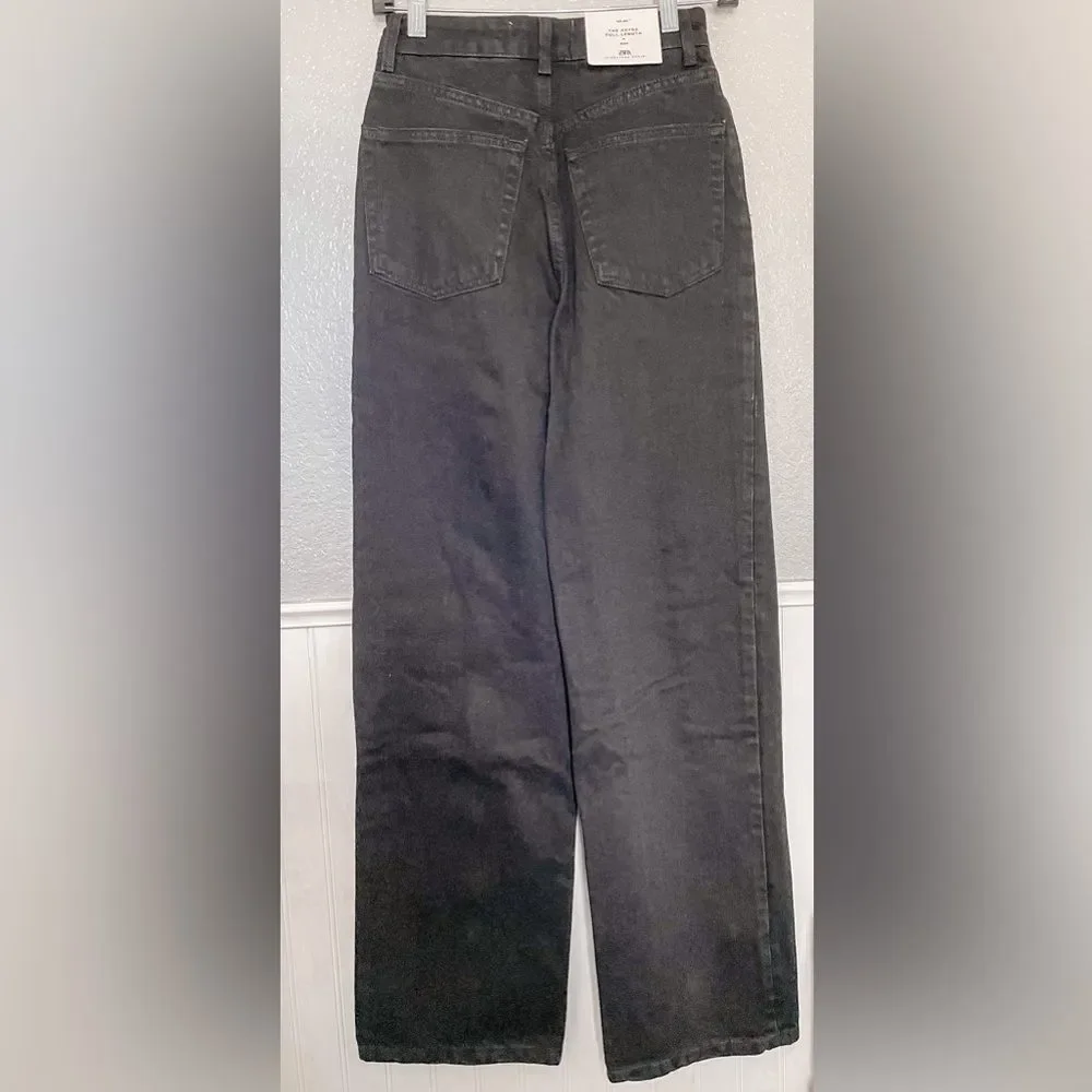 ZARA WOMAN SS23 BLACK ZW THE FULL LENGTH JEANS 9632/057/075/017 - Picture 5 of 10